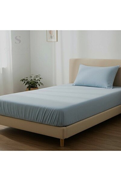 shules collection Linen Buldan Blue Single Sheet + Pillowcase