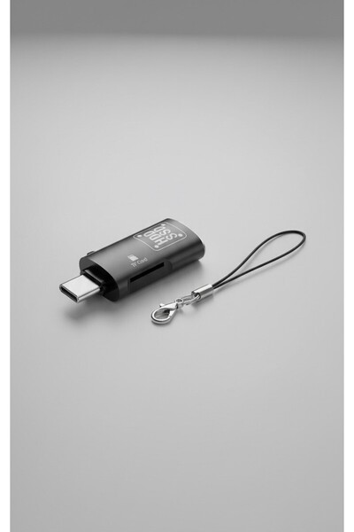 zyntech Mini Type-C/USB 3.0 OTG Adaptör - Yüksek Hızlı MicroSD (TF) Kart Okuyucu (HDD/SSD Uyumlu)