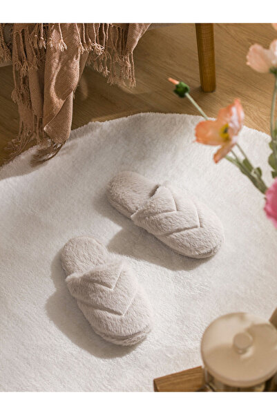 LC Waikiki Sparkling Choices Embroidered Plush Women's House Slippers from Sh...