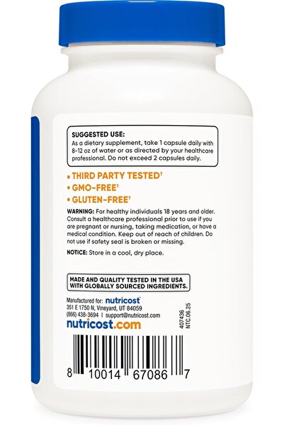 Nutricost Boron Capsules 5mg, 240 Vegetarian Capsules - Gluten Free, Non-GMO