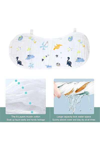 Generic 2 Pack Muslin Baby Burp Cloths Large Cotton Burping Cloths & Bibs Set