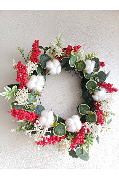 Okaliptus Tasarım New Year's Kokina Design Wreath Door Decoration Home Decor Gift