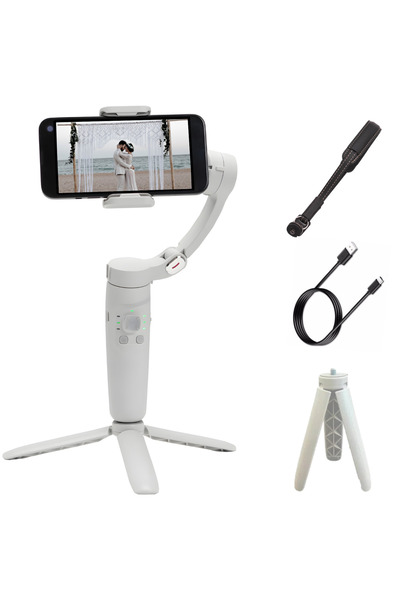 SELERIS 3-axis Stabilizer, Gimbal and Free Strap, SELERIS®, (IOS/Android), USB-C, Foldable, Tripod, Gray