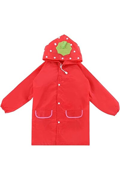 Generic Kids Waterproof Windproof Raincoat with Cartoon Design and Hood (Transparent, One Size)