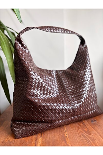 GUELES Trend Burgundy Large Size Shoulder and Tote Bag - Large Volume