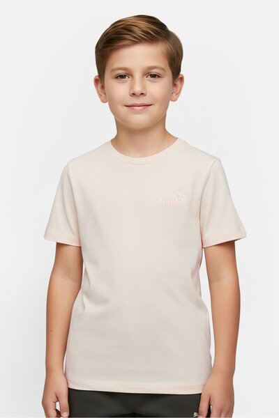 Puma Kids Boy Sportswear Fit Short Sleeve Outdoor T-Shirt, Beige