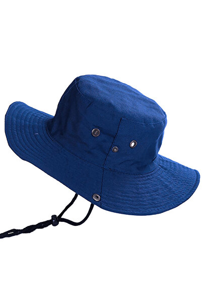 Verahed Summer Foldable Wide Brim Blue Safari Cowboy Hat Unisex Fedora Bucket...