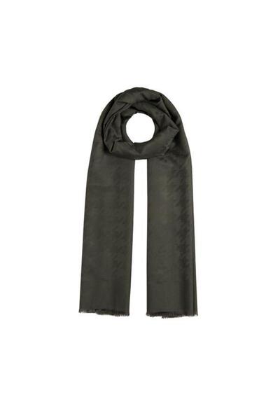 ipekevi Шал от памук и коприна с шотландски десен - боров зелен