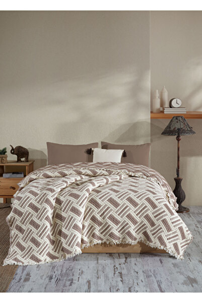 luxtex Διπλής όψης, Ψάθινο σχέδιο, 5 στρώσεις, Γεμιστή κουβέρτα μουσελίνας, Πάπλωμα, 220 x 240 cm