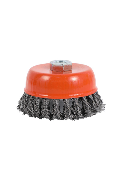 Lawazim Twisted Knot Wire Cup Brush 4inch - Heavy Duty Rust & Paint Removal Brush