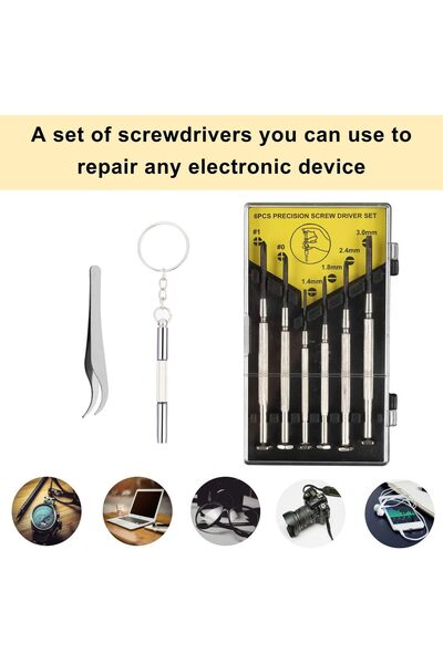 AZONEE Eyeglass Repair Kit — Precision Screwdrivers, Screws, Nose Pads, Tweez...