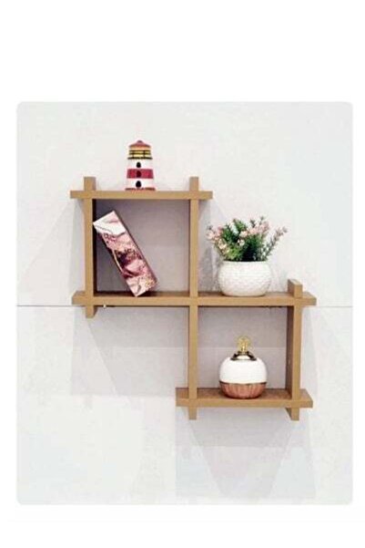 Generic Wooden Shelves with Clip Design - Gold