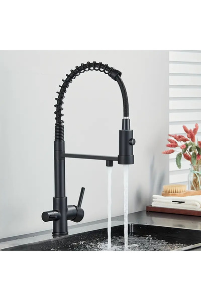 OEM Professional 3-Way Kitchen Faucet, Spout for Filtered Water, Matte Black,...