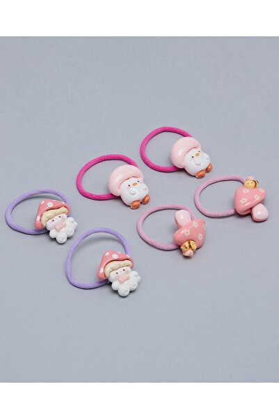 R&B Lilac Girl's 6 Piece Ponytail Bands