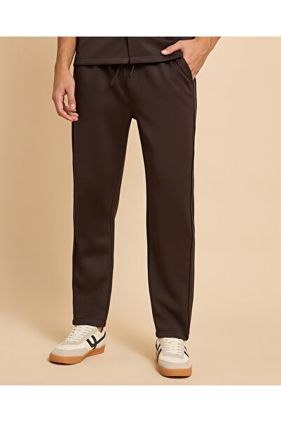 R&B Textured Knit Pants With Drawstring Waist