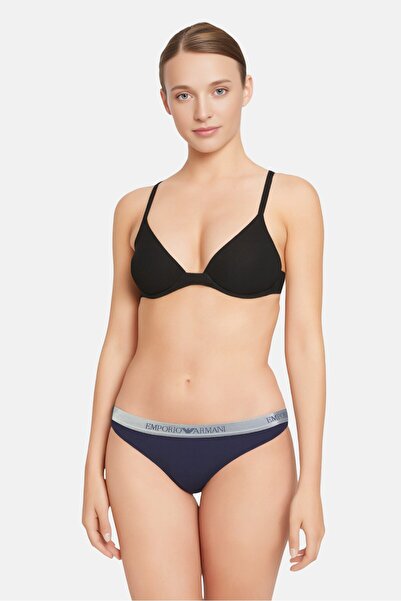 Emporio Armani Women Brand Logo Pull On Brazilian Brief, Royal Purple