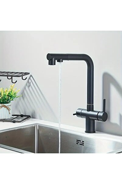 OEM 3-way kitchen faucet, Filtered water spout, matte black (code 1005-B)