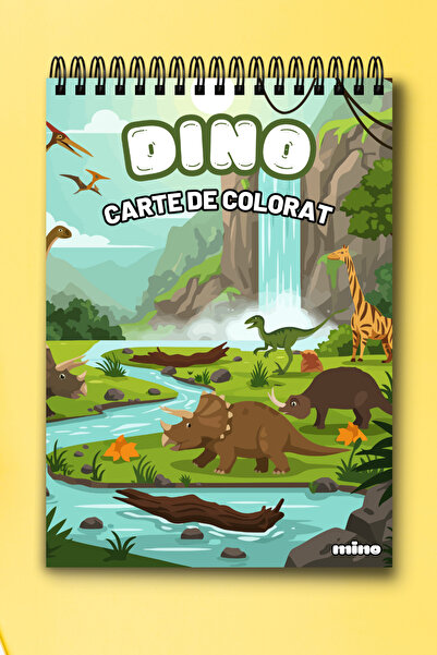 MG Office Carte de Colorat pentru Copii Dino 50 File Groase A5 | Carti de Desenat Mino