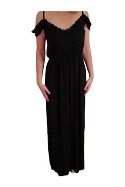 OEM Cold shoulder maxi dress, Black