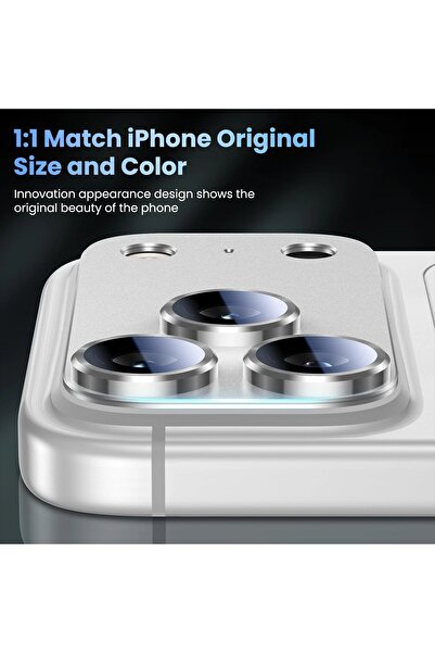 Paladyum Case iPhone 17 Pro Max Compatible Aluminum Full Coverage Silver Lens Protector