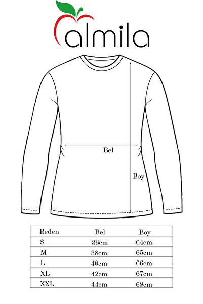 Almila Long Sleeve U-Neck Slim Fit Women's Bodysuit T-Shirt 2041-Cotton Stretch Fabric Bodysuit