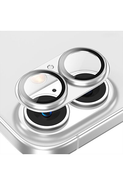 Paladyum Case iPhone 17 Compatible Aluminum Full Coverage Silver Lens Protector