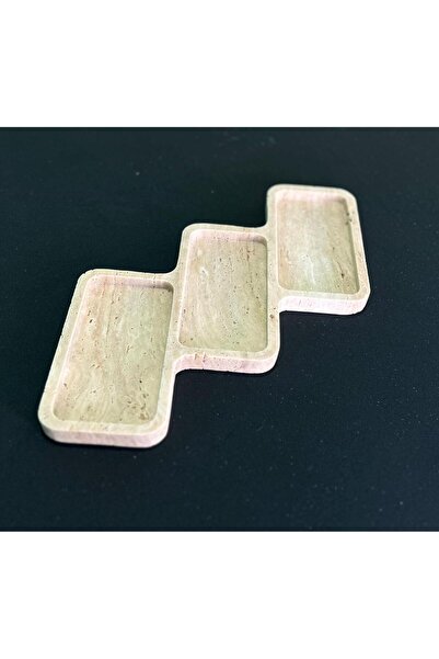 MSY MARBLE DESIGN BİTİŞİK ÜÇLÜ ÇEREZ, KAHVALTILIK TABAK