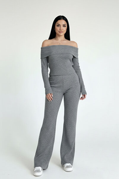 JUDGE Women's Madonna Collar Gray Bottom Top Set