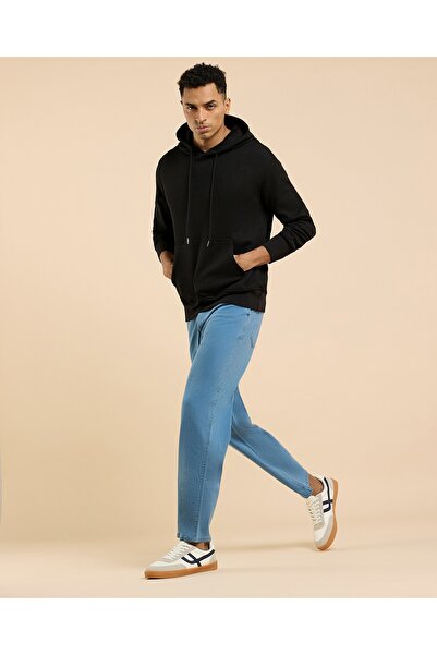 R&B Washed Tapered Fit Jeans With Elastic Waist