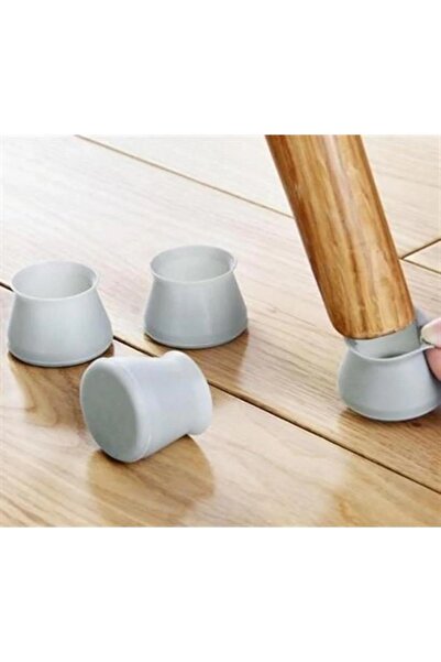 Tasarım Evi 4 Adet Silikon Masa ve Sandalye Ayağı İçin Kaydırmaz Çizdirmez Mo...