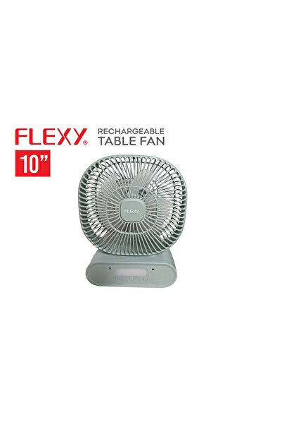 flexy 10'' Rechargeable AC/DC Fan with 12 LED, 3 Speeds, C-Type Charging – FRF8010M