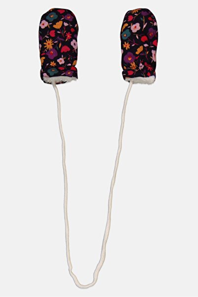 Dp Am Toddlers Girl 1 Pair Floral Gloves, Black Combo