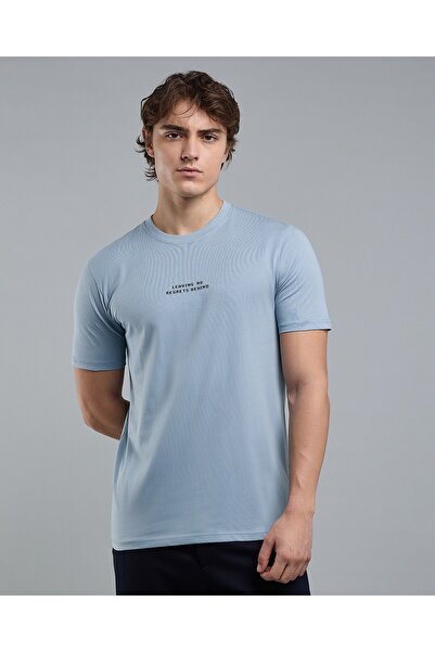 R&B Typography Print T-Shirt With Crew Neck And Short Sleeves