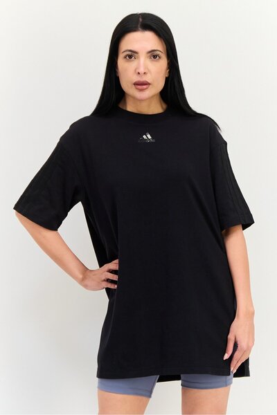 adidas Women Sportswear Fit Short Sleeves Running T-Shirt, Black