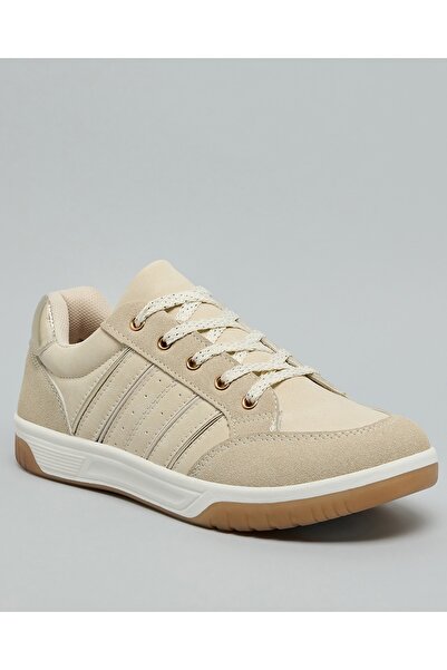 R&B Sand Girl's Solid Lace Up Sneakers