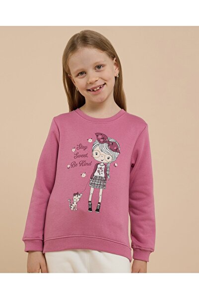 R&B Printed Sweatshirt With Crew Neck And Long Sleeves