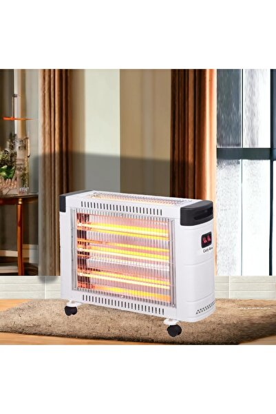 Generic Electric Tower Heater with 1800W Power, 3 Heating Tubes, Portable Wheels, Top Heating Grid