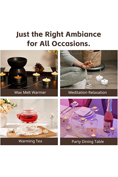 ECVV 100 Pack Tea Light Candles, White Unscented Tealights