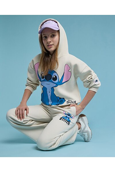 R&B Stitch Printed Hooded Sweatsuit Set
