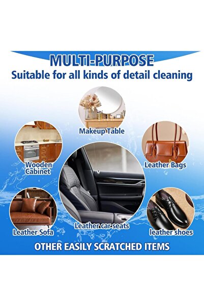 AZONEE 4 Pc Gray Microfiber Scrubbing Sponges - Car Interior Detailing Pads