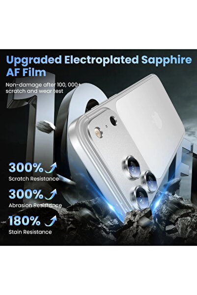 Paladyum Case iPhone 17 Pro Max Compatible Aluminum Full Coverage Silver Lens Protector