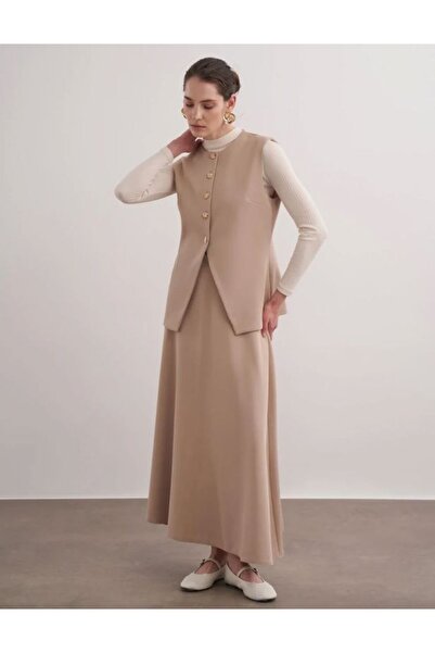 Thebomb Melek Vest Set Skirted Suit