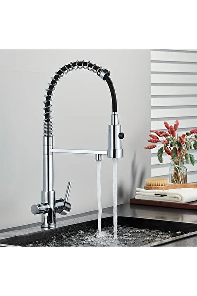 OEM Professional 3-Way Kitchen Faucet with Filter Spout, Chrome (Code 1003-C)