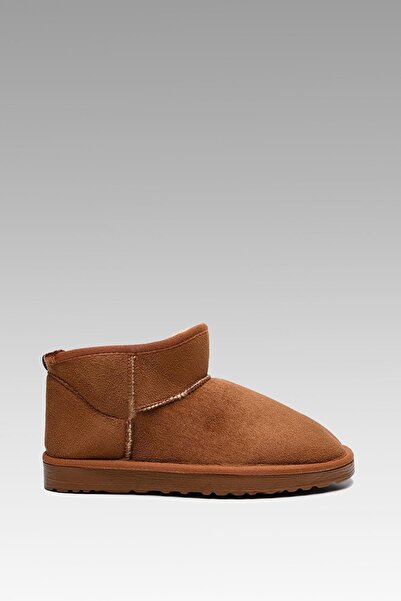 SONYAMODA Women's Beige Ultra Mini Fur Lined Suede Boots