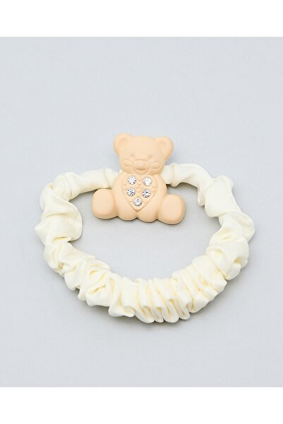 R&B Beige Women's 5 Piece Skinny Scrunchies