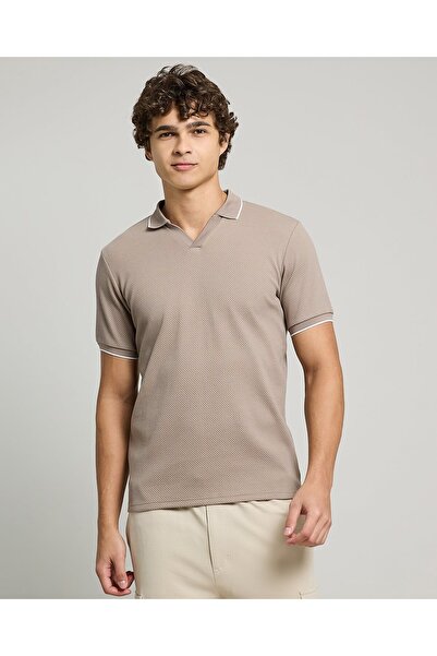 R&B Contrast Trim Polo T-Shirt With Short Sleeves