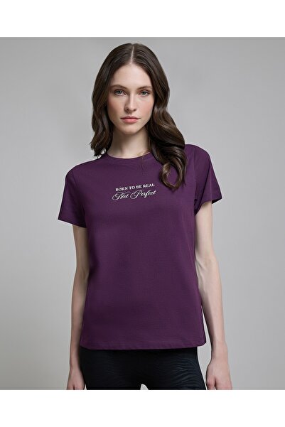 R&B Typography Print T-Shirt With Crew Neck And Short Sleeves