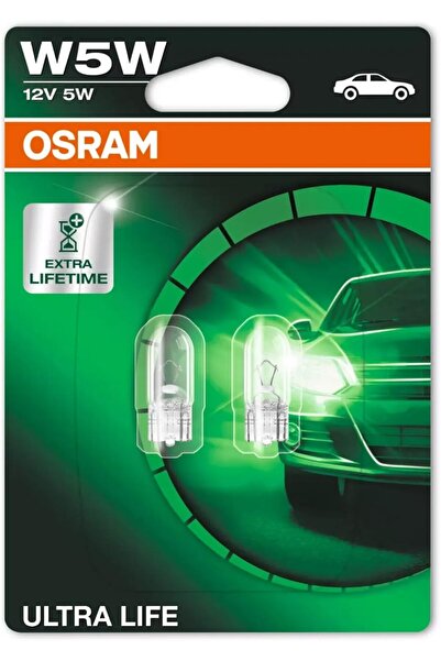 Osram عبوة Ultra Life W5W ذات الفقاعتين تحتوي على لمبتين