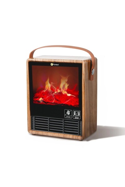 Generic 2000W Electric Heater with 3D Flame Atmosphere Light, AdjustableTemperature, 60cm Wide Air