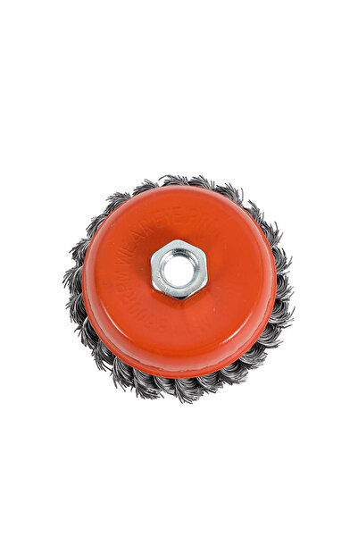 Lawazim Twisted Knot Wire Cup Brush 4inch - Heavy Duty Rust & Paint Removal Brush